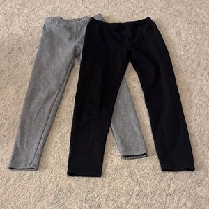 Cat & Jack Kids Fleece-Lined Leggings in Black and Gray Size 8